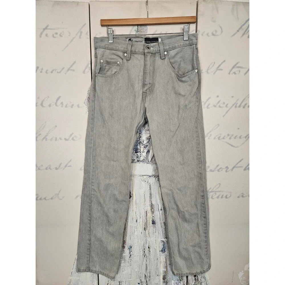 Levis SilverTab Straight Leg Light Gray Jeans Mens‎ 29x30 100% Cotton